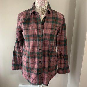 Madewell Flannel Cotton Button Down Shirt Size Small